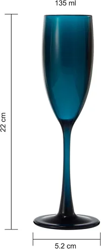 Miniatura 6 de The Wine Savant - Juego de 6 copas de champán de plástico acrílico estilo europeo Copas de champán coloreadas reutilizables para brindis 100%