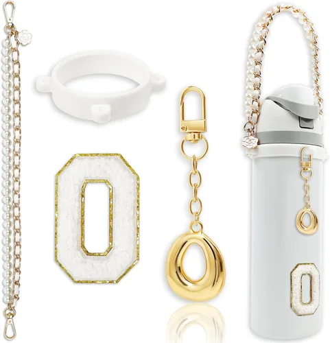 Miniatura 73 de Letter Handle Strap Accessories with Cute Initial Charm Compatible with Owala Water Bottle 24oz 32oz 40oz Owala Kids Púrpura