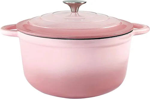 Miniatura 16 de Horno Holandés COOKWIN de 5 Cuartos de Galón de Hierro Fundido Esmaltado con Tapa de Auto-Bastecer, Olla de Cuerpo Grueso de Doble Manija, Olla