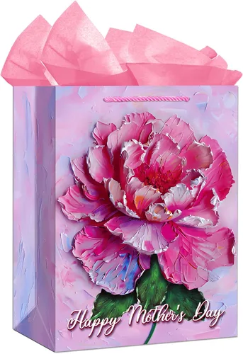 Miniatura 10 de D4DREAM Bolsa de regalo de San Valentín – Bolsa de regalo de aniversario de 13 pulgadas con papel de seda para mujeres, hombres, novio, novia, 7-1