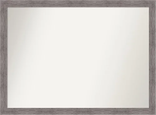 Miniatura 260 de Amanti Art Espejo de baño gris para sobre el fregadero, 31 x 48 pulgadas, espejo de tocador rectangular estrecho de color gris, marco de madera