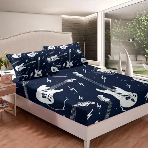 Miniatura 25 de Feelyou - Juego de sábanas con diseño de árbol de la vida, sábana bajera ajustable con ramas de temática natural, juego de ropa de cama, flores