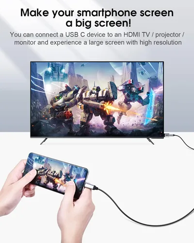 Miniatura 6 de Adaptador USB C a HDMI, ELUTENG USB tipo C a HDMI (compatible con Thunderbolt 3) 4 K 60 Hz compatible con transmisión de audio y vídeo tipo C 3.1 a