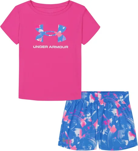 Miniatura 11 de Under Armour baby-girls Short Sleeve Shirt and Shorts Set, Durable Stretch and Lightweight