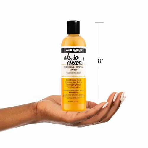 Miniatura 10 de Aunt Jackie's Curls and Coils Oh So Clean Champú Hidratante Profundo y Suavizante para Cabello para Rizos Naturales, Espirales y Ondas, Enriquecido