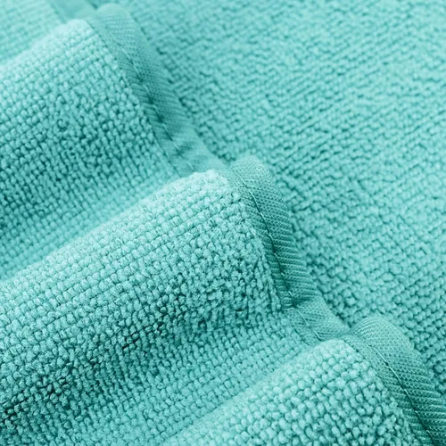 Miniatura 5 de POLYTE Oversize, 60 x 30 in., Juego de toallas de baño de microfibra de secado rápido, sin pelusas, 6 piezas (Aqua)