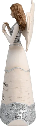 Miniatura 3 de Pabellón - Figura decorativa de ángel abuela de Elements - 8.0 pulgadas, sosteniendo un corazón, con la inscripción "El amor de una abuela calienta