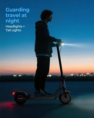 Miniatura 9 de Joyhis Electric Scooter for Adults - 19/22MPH & 15/22Mile Range, 8.5"/10" Solid Tires Folding Commuter E-Scooter with Dual Suspension, App Control &