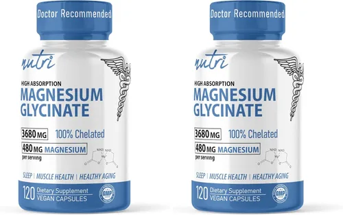 Miniatura 7 de Nature's Fusions Nutri Glicinato de magnesio puro 3680 mg - (proporciona 480 mg de magnesio elemental), quelado para alta absorción, no tamponado