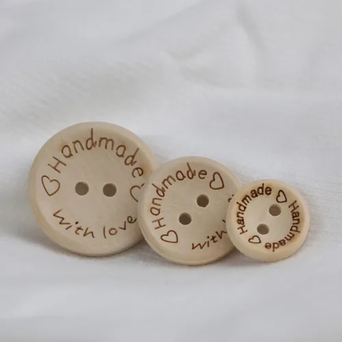 Miniatura 7 de 150 botones de madera hechos a mano para manualidades de 3/5 3/4 1 pulgada, botones de madera mixta, redondos, de madera, hechos a mano, con botones