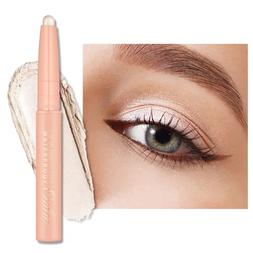 Oulac Twist-Up Sombra de Ojos Brillante en Barra – Maquillaje de Ojos Vegano y Libre de Crueldad con Textura Cremoso y Mezclable, Resistente al 01