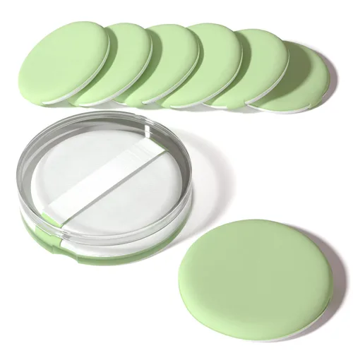 MOHOPE 8 piezas de esponjas de maquillaje con almohadilla de aire para base con caja portátil | Esponja de mezcla sin látex para líquido, crema,