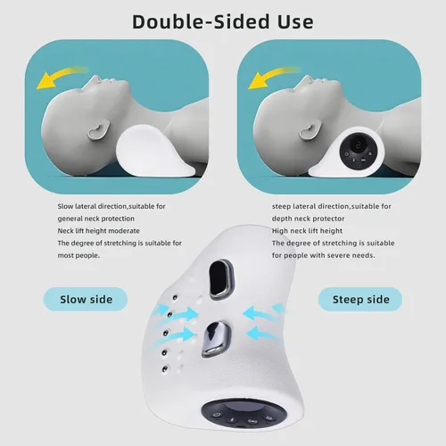 Miniatura 7 de Almohada calentada Masajeador de cuello portátil 3 en 1 Masaje de vibración al por mayor 4D Masaje profundo 6 niveles Intensidad Cuello Hombro