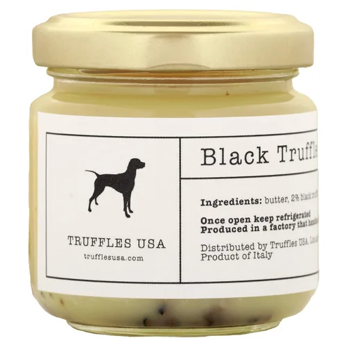 TRUFFLES USA Tarro de mantequilla de trufa negra de 2.82 onzas, importado de Italia, receta gourmet única hecha con ingredientes italianos