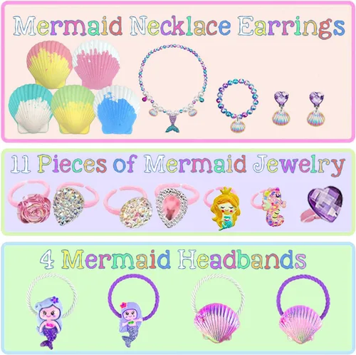 Miniatura 4 de Paquete de 20 bombas de baño de sirena para niñas y niños con sorpresa en el interior, regalos de sirena para niñas, regalos de cumpleaños, Pascua