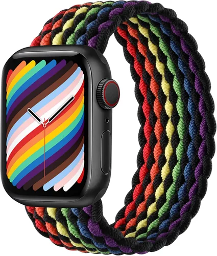 Miniatura 12 de Zedoli Correas trenzadas Solo Loop para Apple Watch Band de 1.496 pulgadas, 1.575 pulgadas, 1.614 pulgadas, 1.654 pulgadas, 1.732 pulgadas, 1.772
