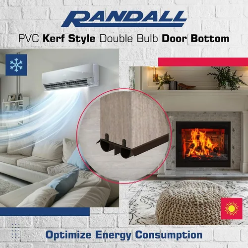 Miniatura 5 de Burlete inferior de puerta con sello de doble bombilla deslizante con ranura de 36 pulgadas – Sello duradero para eficiencia energética y protección