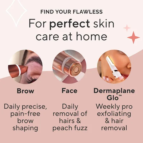 Miniatura 8 de Finishing Touch Flawless Removedor de pelos sueltos, herramienta de depilación de micro-hojas precisa, diseñada para cortar sin dolor pelos sueltos