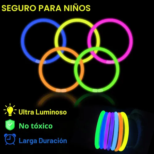 Miniatura 3 de Paquete de fiesta de palitos luminosos de 8 a 50 pulgadas, pulseras y collares luminosos para niños, 250 aniversario, 4 de julio, neón que brilla