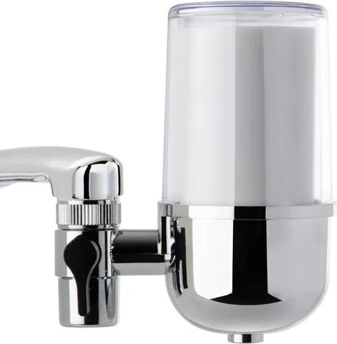 Miniatura 6 de iSpring Filtro de agua para grifo DF1-CHR, sistema de filtración de agua de bloque de carbono, filtro de agua del grifo, reduce el cloro, metales