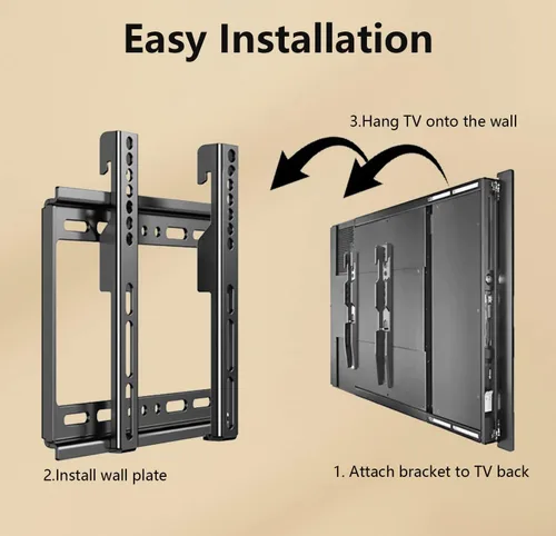 Miniatura 8 de Soporte de pared para TV de perfil bajo fijo para televisores LED, LCD y plasma de 14 a 43 pulgadas, pantalla plana, soporte universal para monitor