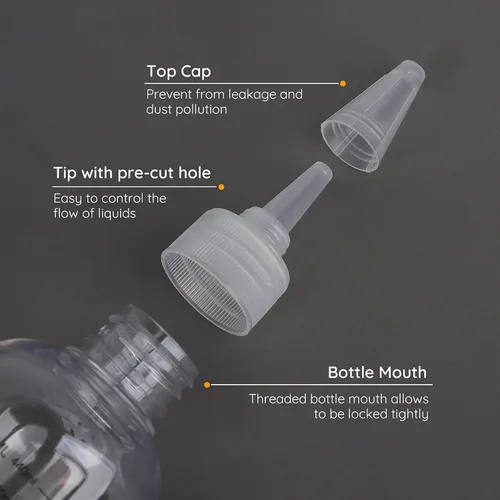 Miniatura 3 de Segbeauty Botellas de tinte para el cabello de 16.9 onzas, 2 botellas aplicadoras de color de cabello medidas recargables de 16.9 fl oz, botella