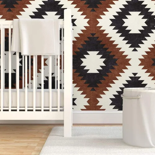 Miniatura 6 de Despegar y pegar papel tapiz Muestras – Neutros a pequeña escala Brandywine Cream Moda Neutral Rust Tribal Southwest Papel pintado extraíble