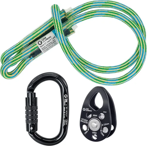 Miniatura 16 de GM CLIMBING Polea micro 30kN CE UIAA de la mejilla del oscilación certificada
