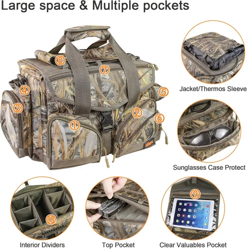 Miniatura 3 de MYDAYS Bolsa ciega de caza, bolsa de lona flotante para caza de patos, aves acuáticas, paloma, Camo, Táctica