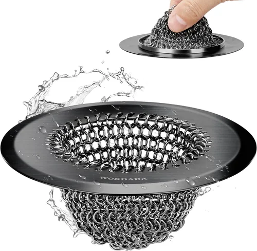 Revolucionario colador de drenaje para fregadero de cocina, colador reversible patentado para fregadero de cocina, cesta coladora de fregadero de