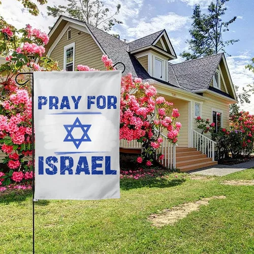 Miniatura 9 de Bandera con texto en inglés "I Stand With Israel Flag Pray For Israel" Bandera de Estados Unidos con bandera de Israel, bandera de Israel, bandera