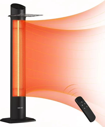 Miniatura 11 de EAST OAK Calentador eléctrico para patio, calentador infrarrojo montado en la pared de 1500 W para exteriores, garaje, patio trasero, restaurante