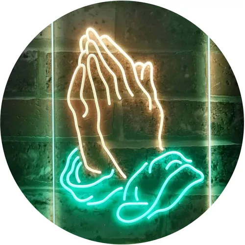 Miniatura 15 de ADVPRO Praying Hands Home Display Dual Color LED Neon Sign Blue & Red 8.5" x 12" st6s23-i3264-br