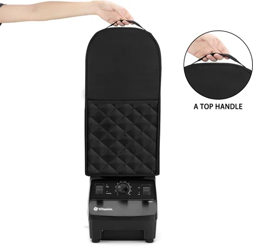 Miniatura 4 de Luxja Cubierta de licuadora compatible con Vitamix 64 oz. Licuadora de bajo perfil, negra (acolchada)
