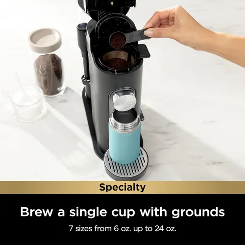 Miniatura 2 de Ninja Pod & Grounds Cafetera Especializada de Una Sola Porción en Paquete con la Licuadora Portátil Blast, Inalámbrica, Recipiente de 18 oz