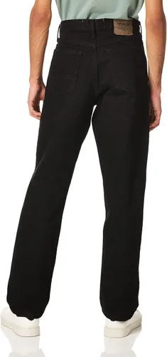Miniatura 3 de Wrangler Authentics Jeans clásicos para hombre, corte holgado, con 5 bolsillos de algodón