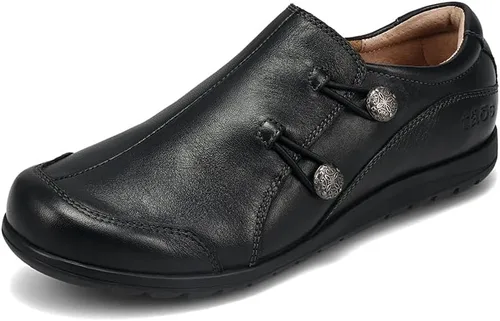 Taos Blend - Zapatos sin cordones para mujer, elegantes zapatos de cuero con plantilla extraíble con soporte de arco y amortiguación de primera