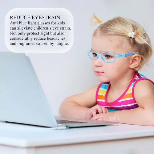 Miniatura 7 de SooGree Lentes de bloqueo de luz azul para niños y niñas, pantalla de computadora, juegos, TV, teléfono, antirreflejos y fatiga ocular 4 - 8 azul