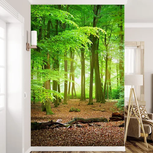 Miniatura 200 de SIGNFORD - Papel tapiz de diseño de bosque, removible para dormitorio o sala de estar, 100 x 144 pulgadas Bosque1-1911-m17