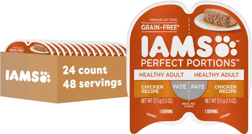 Miniatura 17 de IAMS porciones perfectas - cortes en salsas y patés, alimentos húmedos para gatos adultos sin granos (24 paquetes dobles)., Pate