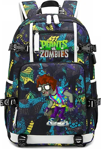 Miniatura 28 de ISaikoy Game Plants vs. Zombies - Mochila de hombro para libros, mochila escolar, mochila para computadora portátil, color azul20