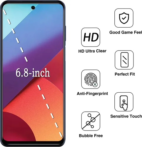 Miniatura 2 de Paquete de 2 protectores de pantalla de privacidad para Motorola Moto G Stylus 5G (2022), vidrio templado antiespía, sin burbujas, compatible