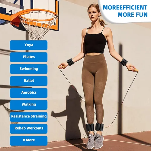 Miniatura 5 de Pesas de tobillo para mujeres y hombres, pulsera de entrenamiento con peso ajustable para muñeca para entrenamiento en casa, entrenamiento
