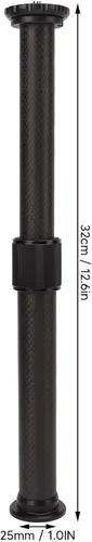 Miniatura 6 de KIMISS - Tubo de extensión de trípode de carbono, poste de extensión de trípode de 2 secciones de fibra de carbono, tubo de extensión de trípode