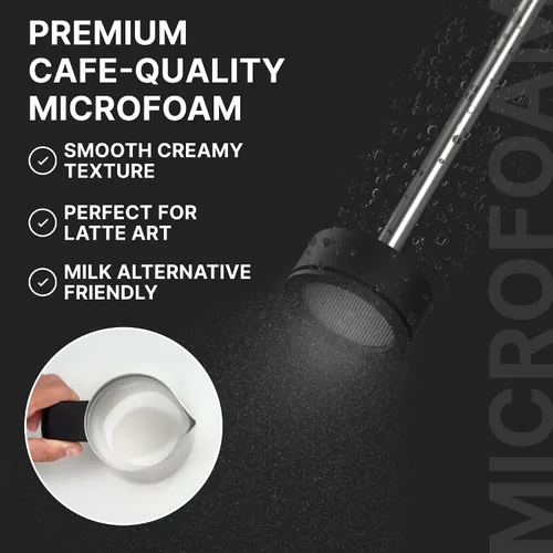 Miniatura 2 de Subminimal NanoFoamer V2 Performance Milk Foamer NUEVA edición modelo Impermeable, de doble velocidad, acero inoxidable Leche microespumada
