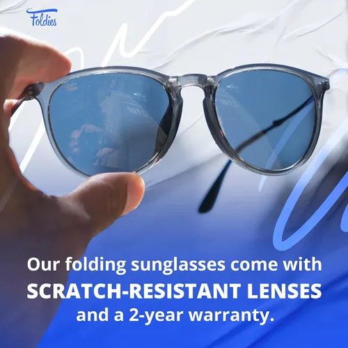 Miniatura 7 de Foldies Gafas de sol plegables polarizadas revestimiento de lente resistente a los arañazos marco plegable funda de cuero de primera calidad Milanos