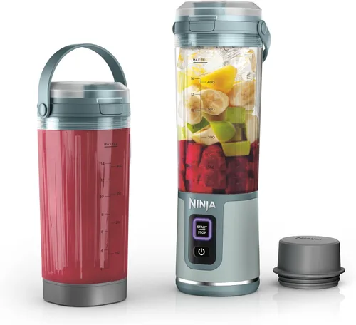 Ninja Blast Licuadora Portátil y Accesorios, Inalámbrica, Recipiente de 18 oz., Licuadora Personal para Batidos y Smoothies, Tapa a Prueba de Fugas