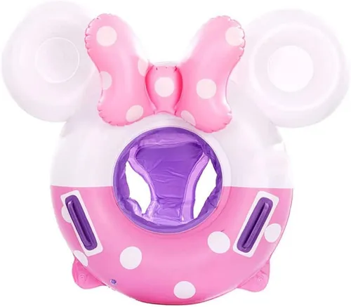 Umbresen Flotador de natación para bebé, anillo de natación inflable lindo con asiento y asa, flotadores de piscina, juguetes, balsa de agua