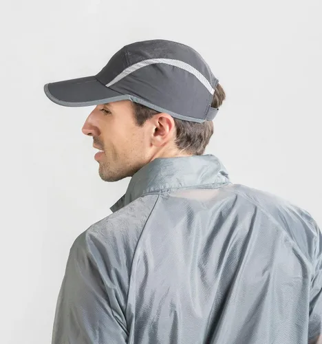 Miniatura 10 de connectyle plegable malla deportes cap con transpirable con rayas reflectantes Sun Runner Cap