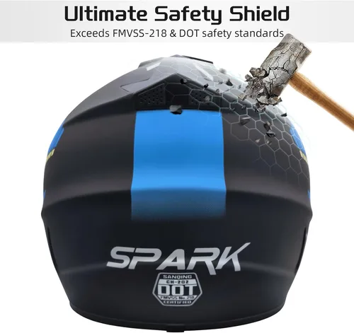 Miniatura 4 de Casco de motocross juvenil para niños, aprobado por el DOT, equipo de seguridad de cara completa para bicicleta de montaña, ATV, motocross